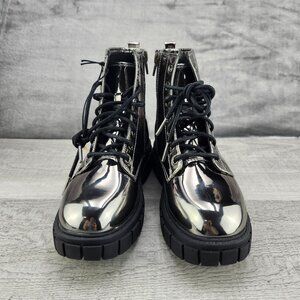 STEVE MADDEN NYC Kids Size 3 Mirror Metallic Rock Ankle Boot ***Tried ON***